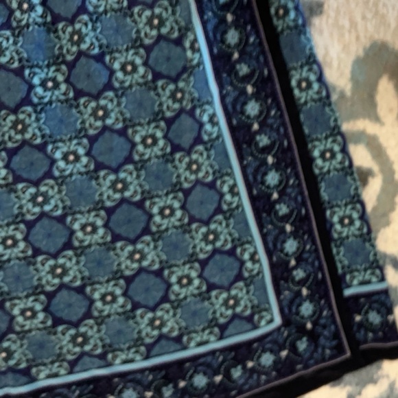 Sag Harbor Black and Blue Faux Wrap Pencil Skirt 17” Waist - 32”Length - Picture 4 of 7